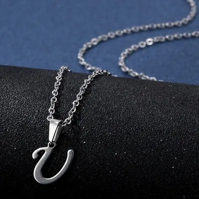 Produktbild von Elegante U Halskette aus Edelstahl - Uni in Silber KP20710