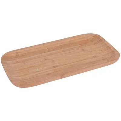Image de Excellent Houseware Plateau de service marron Bambou 13x25x1,8 cm
