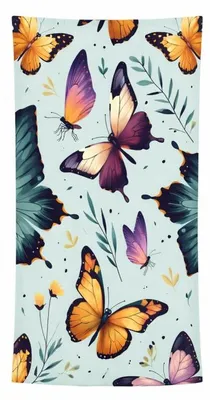 Obrázek produktu pro Rychleschnoucí osuška plážová 70x140cm - Motýli mátoví