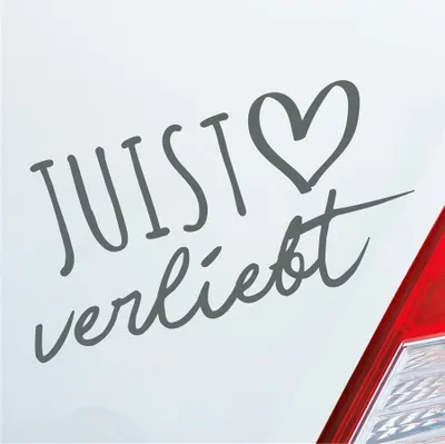 Produktbild von Auto Aufkleber Juist verliebt Herz Insel Nordsee Liebe Car 19x10 cm Grau Sticker Heckscheibenaufkleber