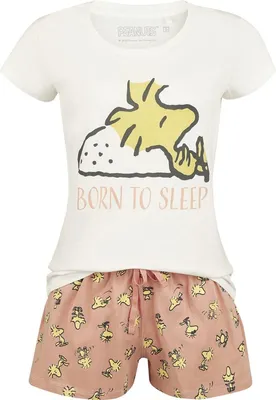 Produktbild von Peanuts Schlafanzug Damen Woodstock - Born To Sleep multicolor XL