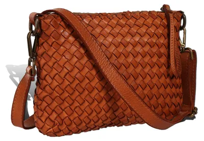 Image de Sac bandoulière en cuir pour femmes, couleur marron, modèle D2OTT859UC5