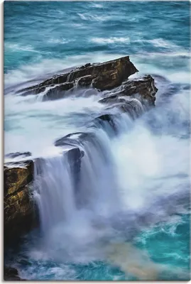 Produktbild von ARTland Leinwandbild Atlantikbrandung in Nordspanien Größe: 40x60 cm