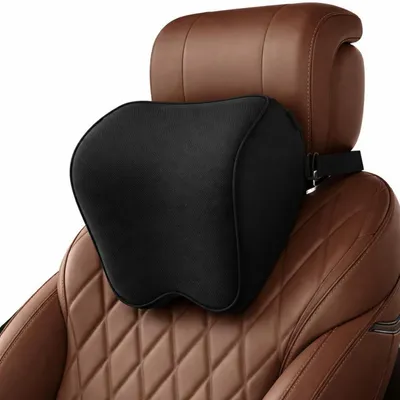 Image de Lot de 2 coussins de soutien pour la nuque, en mousse à mémoire de forme, couleur noire
