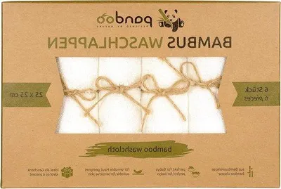 Produktbild von Famanu Waschlappen aus Bambus - Sanft und hypoallergen - 25x25cm Weiß - 6 Stück