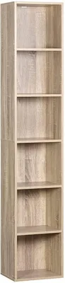 Immagine prodotto di Libreria a 6 scomparti | Legno di frassino chiaro | 30x24x158,5 cm