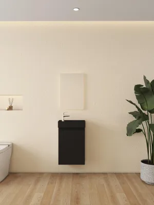 Immagine prodotto di Mobile lavabo - Nero - Lavabo in Vetroceramica, 65 x 41 x 22,5 cm