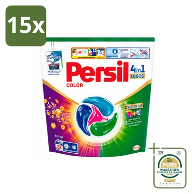 Produktbild von 15 x Persil Color 4in1 Discs - Waschmittel-Capsules für Buntwäsche - Vorratspackung - 15 Stücke