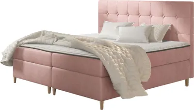 Produktbild von MIRJAN24 Boxspringbett Avanti, Doppelbett mit zwei Bettkästen, Ehebett mit Matratze (Farbe: Magic Velvet 2257, Größe: 180x200 cm)