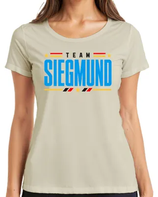 Obrázok produktu pre T-shirt "Team Siegmund", nápis "Heimat Stolz Patriotismus", sarkastický odkaz, pre dámy, farba: prírodná, veľkosť: 3XL
