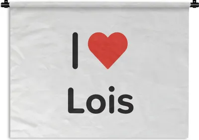 Produktbild von MuchoWow® Wandteppich Wandbehang Ich liebe - Lois - Mädchen 150x112 cm Tapisserie Dekoration Wandtuch - Wanddecke - Wandteppiche