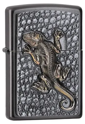 Produktbild von Zippo Sturmfeuerzeug - Gecko, Grey, Emblem - Nachfüllbar - Wiederverwendbar - Wi