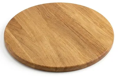 Obrázek produktu pro Kulatá krájecí a servírovací deska – masivní dubové dřevo, 45 cm