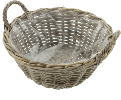 Produktbild von Pflanzschale Koboo Grey Rattan Ø 43x18cm grau