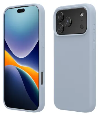 Produktbild von kwmobile Handyhülle für iPhone 17 Pro Hülle, für iPhone 17 Pro Case - Hülle Silikon - kabelloses Laden - Hellblau matt