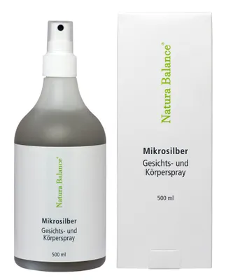 Produktbild von 500ml Microsilber Gesichts- und Körperspray Spray Microsilver Mikrosilber Silberspray BG Aftersun Sonnenbrand Silbercreme vegan