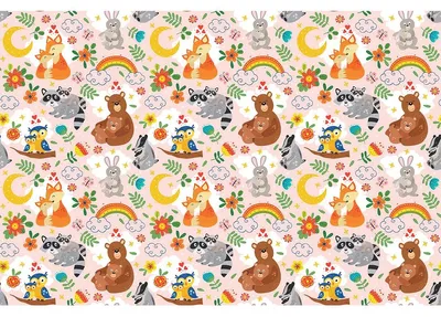 Produktbild von Kindermöbelaufkleber mit Kuscheltieren, 60 x 90 cm