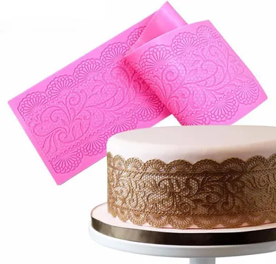 Produktbild von Silikon Backmatte Fondantform, Lebensmittelechtes Silikon, Für Tortendekoration, 40 x 30 cm