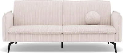 Image de Best Mobilier Lexie - Canapé convertible clic-clac 2 places en velours côtelé , Beige