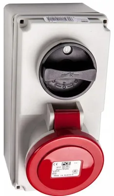 Obrázek produktu pro PCE Zásuvka s vypínačem 16A 400V 3P+Z+N IP44