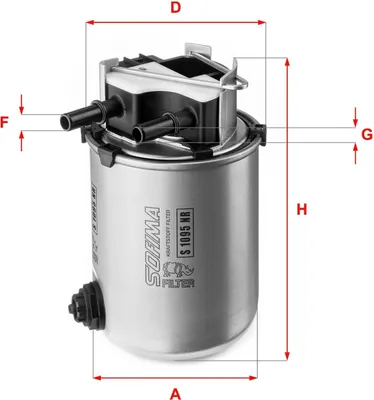 Produktbild von Kraftstofffilter SOFIMA S 1095 NR für NISSAN Qashqai II (J11, J11) Filtereinsatz