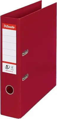 Zdjęcie produktu dla Pořadač pákový A4 Esselte No.1 Power, celoplastový, hřbet 7,5 cm, bordó