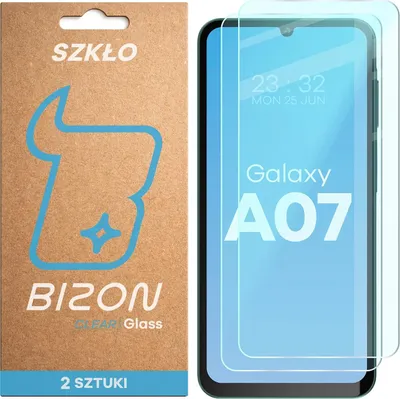 Produktbild von 2x Gehärtetes Glas für Galaxy A07 4G / 5G, Bizon Glass Clear Duo