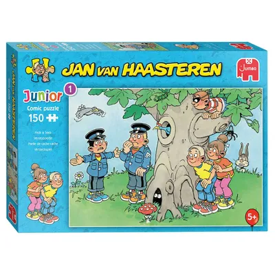 Immagine prodotto di Jumbo Spiele Jan van Haasteren Junior gioco a nascondino, puzzle per bambini, puzzle per bambini, gioco puzzle, 150 pezzi, 20058