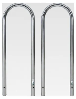 Produktbild von 2X Fahrradanlehnbügel 115x41 cm Edelstahl zum Einbetonieren