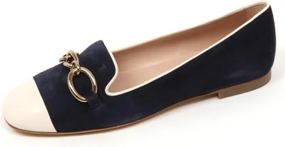 Produktbild von C9086 TOD'S 13A Elfenbein/blauer Schuh Frau Ballerina