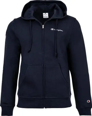 Produktbild von Champion Herren Sweatjacke mit Kapuze - Full Zip Hoodie Sweatshirt, Heavy Soft, Fleece, gesticktes Logo Dunkelblau M