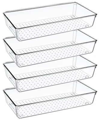 Produktbild von 4 Stück Transparente Schubladen Organizer - 30 cm Aufbewahrungsboxen