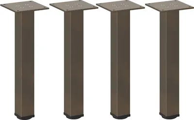 Produktbild von vidaXL Couchtischbeine 4 Stk. Naturstahl 30-32 cm Stahl