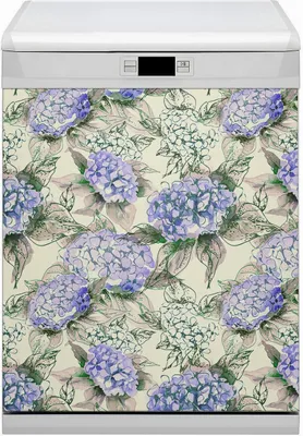 Produktbild von Magnet Folie für Geschirrspüler Magnete  Geschirrspüle Magnet für Spülmaschine 60x80 cm Dekor - Hortensie