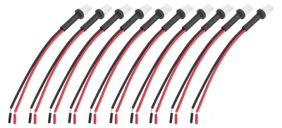 Image de Lot de 10 câbles rallonges avec connecteur mâle T10 pour clignotants, feux stop, feux arrière et feux de jour