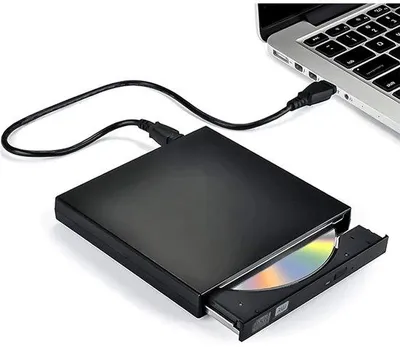 Immagine prodotto di Lettore ottico esterno per DVD e CD con USB 2.0 e adattatore USB-C - nero
