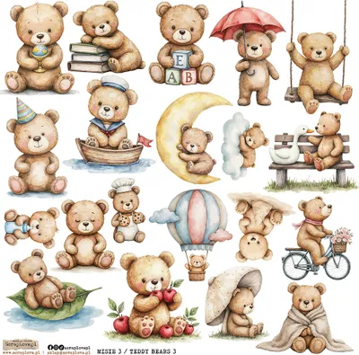 Immagine prodotto di STICKERS Adesivi decorativi ScrapLove - Orsi 3