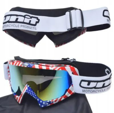 Obrázek produktu pro UNIT NO.18 Motocyklové brýle USA vlajka cross/enduro