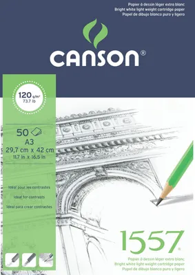 Obrázok produktu pre Canson Pad 1557 Sketching Skicár 50 A3 120 g