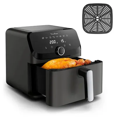 Obrázek produktu pro Moulinex Easy Fry Mega EZ855HF0, Horkovzdušná fritéza, 7,5 l, 2 kg, 80 °C, 200 °C, 8 člověk/lidí