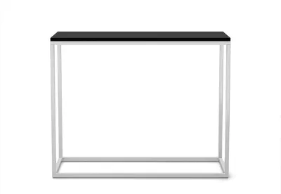 Produktbild von BETTSO Konsole für Flur elegante Schminktisch WELL 100cm Schwarz mit Verchromtbeinen