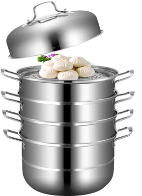 Produktbild von Dampfgarer - Lebensmittel-Dampfgarer - Topf mit Deckel - 5 Schichten - 30 cm - Dampfgarer aus Edelstahl
