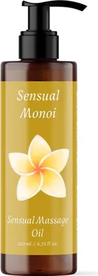 Produktbild von QKnatur MONOI Massageöl 200ml – Sinnliches Öl für alle Körpermassagen