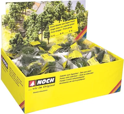 Produktbild von NOCH Laub- und Nadelbäume, Baumset Modellbau Bäume, ideal für die Spurweiten H0, TT, N