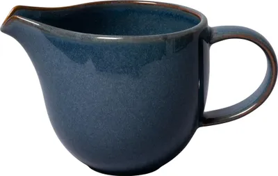 Produktbild von like. by Villeroy & Boch Crafted Denim Milchkännchen Premium Porcelain blau / ! Vorteilset mit 6 * diesem Artikel und 4 EKM Living Trinkhalme aus Edel