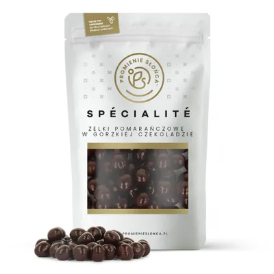 Zdjęcie produktu dla Żelki Pomarańczowe w Gorzkiej Czekoladzie 500 g