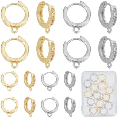 Produktbild von Huggie Ohrringe - 20 Stück aus Zirkonia - 1,2 x 15 mm