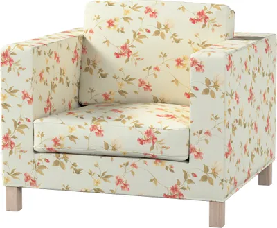 Produktbild von Dekoria Bezug für Karlanda Sessel, kurz, blau-rosa, Bezug für Karlanda Sessel