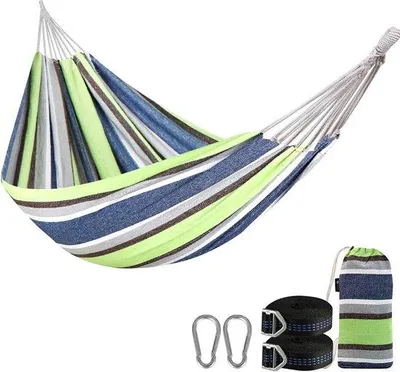 Produktbild von Famanu Hängematte mit verstellbaren Baumschnüren und Tragetasche - für Outdoor Camping