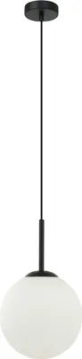 Immagine prodotto di Lampada a sospensione vetro nero sfera bianca 20 cm DEORE Italux PND-5578-1S-BK